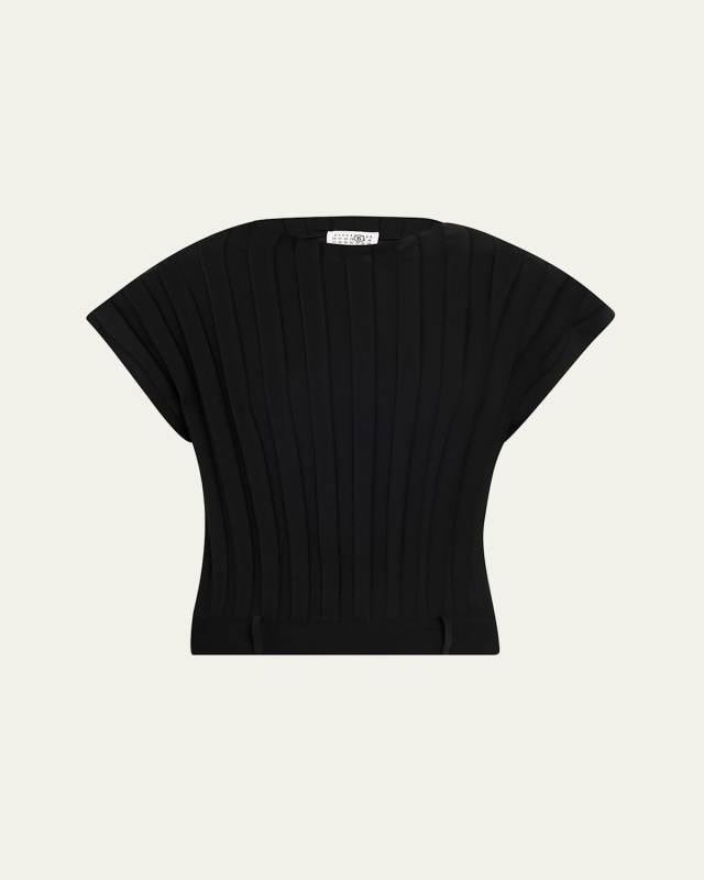 High-Neck Wide Ribbed Top